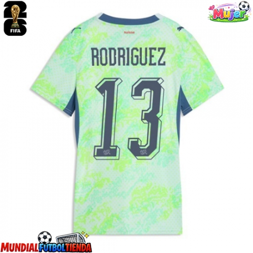 Camiseta Suiza Ricardo Rodriguez #13 Segunda Equipación Replica Mundial 2026 para mujer mangas cortas